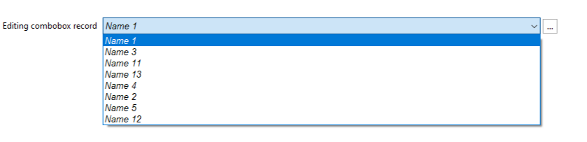 ComboBox properties