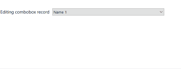 Combobox editor